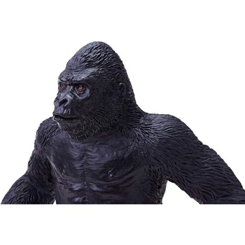  RECUR Toys Standing Gorilla King Kong Toys 6.2 inch, Wildlife Animal Lifelike Ape Soft Hand-Painted Skin Texture Toys for Kids, Realistic Western Lowland Gorilla Replica Figurines