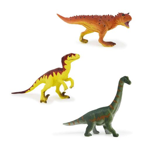  RECUR Dinosaur Toys for Toddlers Party Favors,3” Educational Realistic Dinosaur Figures with Scientific Popularization Book Gift Set (12 Pack)