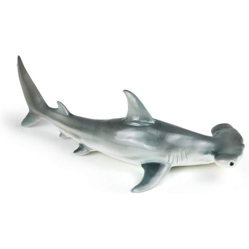  RECUR Toys Hammerhead Shark Figure Toys, Hand-Painted Skin Texture Ocean Shark Figurine Collection-10.8inch Realistic Design Shark Replica 1:15 Scale, Gift for Collectors and Boys