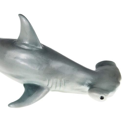  RECUR Toys Hammerhead Shark Figure Toys, Hand-Painted Skin Texture Ocean Shark Figurine Collection-10.8inch Realistic Design Shark Replica 1:15 Scale, Gift for Collectors and Boys