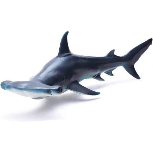  RECUR Toys Hammerhead Shark Figure Toys, Hand-Painted Skin Texture Ocean Shark Figurine Collection-10.8inch Realistic Design Shark Replica 1:15 Scale, Gift for Collectors and Boys