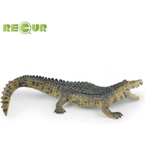  RECUR Deinosuchus Crocodile Alligator Jurassic Toys Wild Life Dinosaur Toy Figurine Model Toy 11.4inch- Realistic Jurassic Dinosaur Action Figures for Collectors Kids Ages 3+