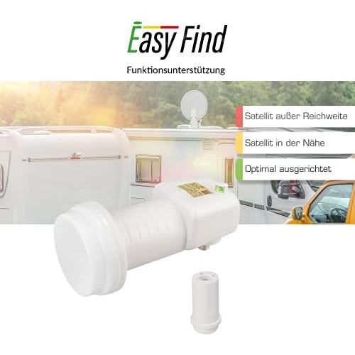  [아마존베스트]-Service-Informationen Opticum Easyfind Universal-LNB (mit integrierter Easy-Find-Satfinder-Farb-LED) weiss