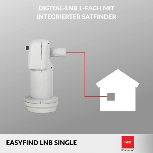  [아마존베스트]-Service-Informationen Opticum Easyfind Universal-LNB (mit integrierter Easy-Find-Satfinder-Farb-LED) weiss