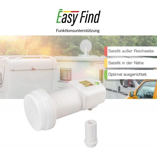  [아마존베스트]-Service-Informationen Opticum Easyfind Universal-LNB (mit integrierter Easy-Find-Satfinder-Farb-LED) weiss