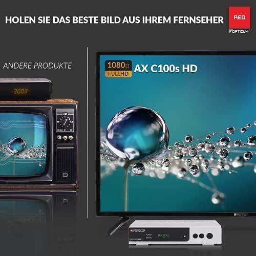  RED Opticum Opticum AX C100s HD DVB C Digital Kabel Receiver (HDTV, DVB C, HDMI, SCART, PVR, USB) silber