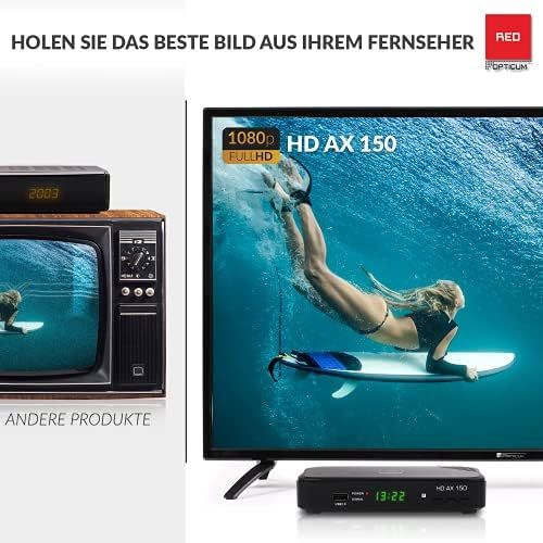  RED Opticum Opticum AX HD 150 HDTV Satellitenreceiver (PVR ready, Full HD 1080p, HDMI, USB, Scart, 12 Volt, ideal auch fuer Camping)