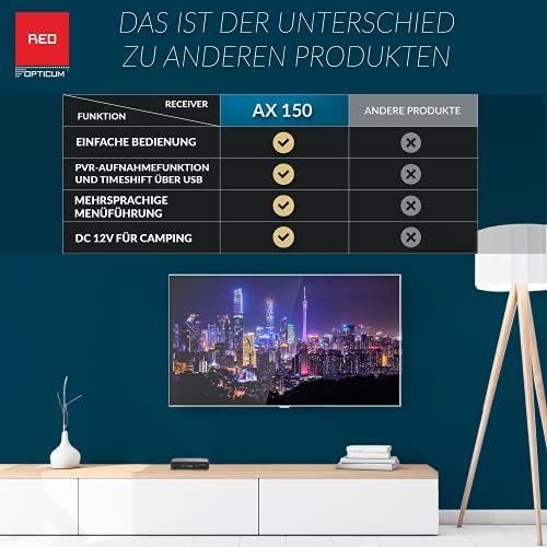  RED Opticum Opticum AX HD 150 HDTV Satellitenreceiver (PVR ready, Full HD 1080p, HDMI, USB, Scart, 12 Volt, ideal auch fuer Camping)