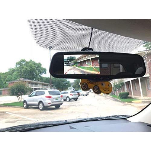  [아마존베스트]RedWolf REDWOLF 4.3 Interior Rear View Backup Mirror Monitor Anti-glare Replacement W/ Dual Channel Fit Ford F150 2004-2014, F250/350 04-2015, Toyota Tacoma 2011-2015, Corolla 2008-2014, R