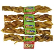 REDBARN NATURALS REDBARN - Braided Bully Sticks 9 - Priced per Single Stick Tasty Beefy chew