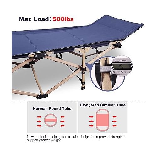  REDCAMP Folding Camping Cots for Adults Heavy Duty, 28