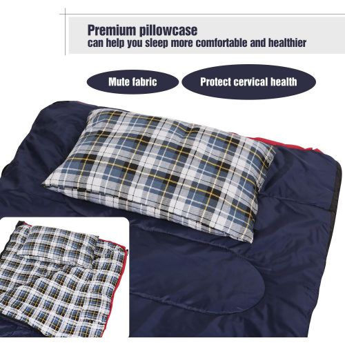  [아마존베스트]REDCAMP Small Camping Pillow Lightweight and Compressible, 1PC/2PCS Flannel Travel Pillow with Removable Pillow Cover