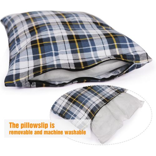  [아마존베스트]REDCAMP Small Camping Pillow Lightweight and Compressible, 1PC/2PCS Flannel Travel Pillow with Removable Pillow Cover