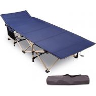 REDCAMP Folding Camping Cots for Adults Heavy Duty, 28 - 33 Extra Wide Sturdy Portable Sleeping Cot for Camp Office Use, Blue Gray Green