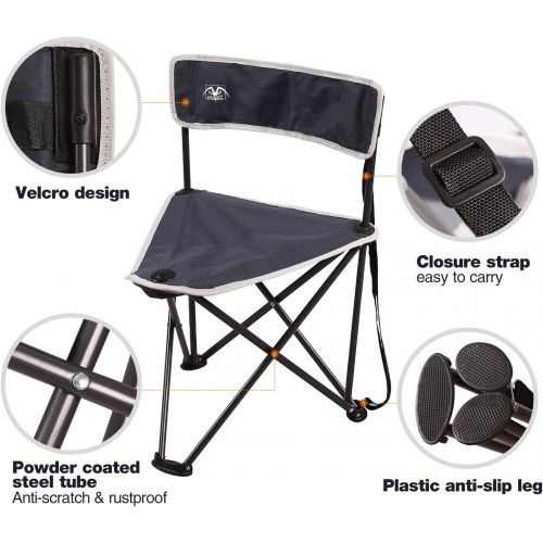  REDCAMP 2-Pack Tripod Chairs Folding, Lightweight Portable Tripod Seat Stool with Back, Small Camping Chairs for Hunting Outdoor Backpacking캠핑 의자