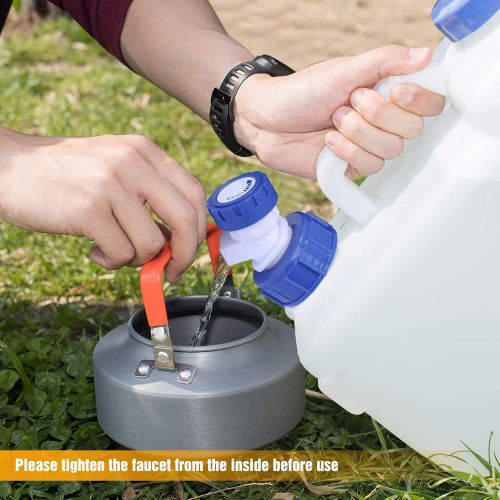  REDCAMP 2.6/2.8/3.17/4/4.9/5.3 Gallon Portable Water Container with Spigot for Camping