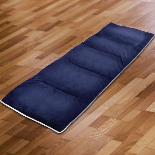  REDCAMP Cot Pads for Camping, Soft Comfortable Cotton Sleeping Cot Mattress Pad 75x29, Grey and Navy Blue