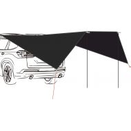 REDCAMP Lightweight Camping Tarp Sun Shelter with Tarp Poles and Suction Cup, Waterproof Car Awning Sun Shade Awning Canopy Set for Backpacking Hiking Camping