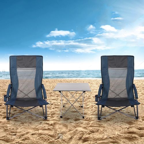  REDCAMP Folding Beach Chair for Adults Heavy Duty, Lightweight Portable Low Profile Concert Chairs with High Back Support, Comfortable for Outdoor Camping Backpacking Sports Events