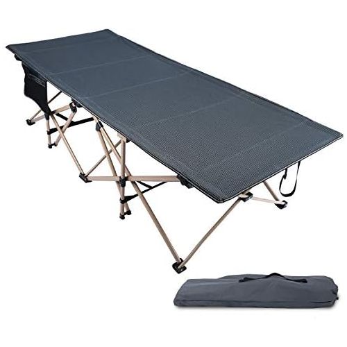  REDCAMP Oversized Folding Camping Cot for Adults 500lbs, Large Heavy Duty Extra Wide Sleeping Cots Portable for Camp Office Use, Gray 79x33.5