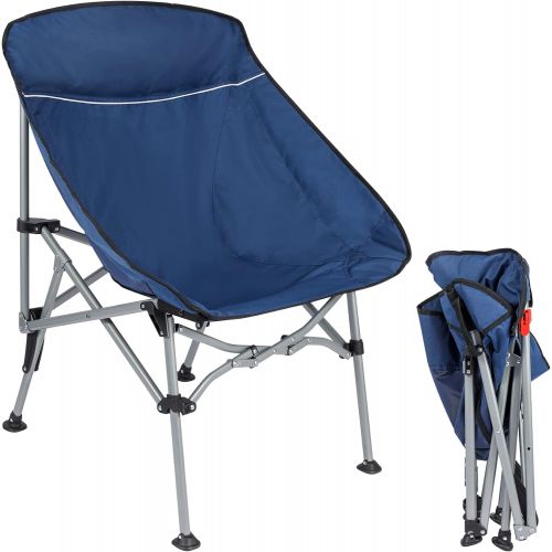  REDCAMP Portable Compact Camping Chair, Heavy?Duty?Folding?Backpacking?Chair?with?Carry?Bag?for?Hiking,?Picnic,?Travel,?300lbs?Capacity