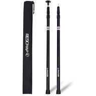 REDCAMP Aluminum Tarp Poles Heavy Duty and Adjustable, Set of 2, 35-90/75-86 Telescoping Lightweight Tent Poles for Tarp, Silver New/Silver New-4 Section