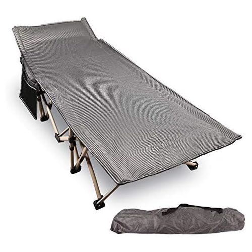  REDCAMP Folding Camping Cots for Adults 500lbs, Double Layer Oxford Strong Heavy Duty Wide Sleeping Cots for Camp Office Use, Portable with Carry Bag