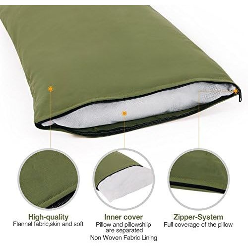  REDCAMP Small Camping Pillows for Sleeping, Cotton Ultralight Compressible Camp Pillow for Backpacking Hiking Outdoor Traveling