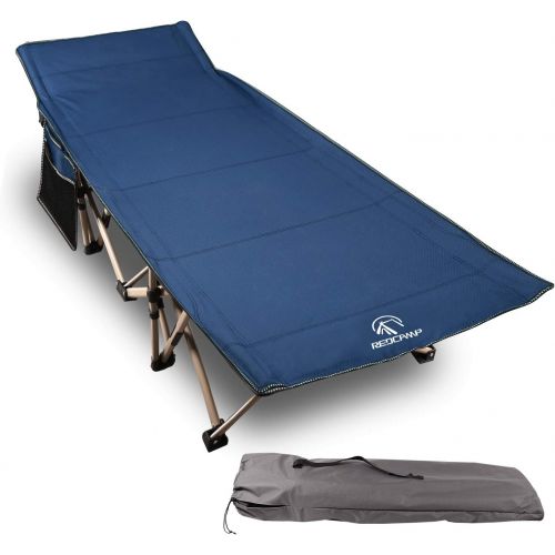  [아마존베스트]REDCAMP Folding Camping Cots for Adults 500lbs, Double Layer Oxford Strong Heavy Duty Wide Sleeping Cots for Camp Office Use, Portable with Carry Bag