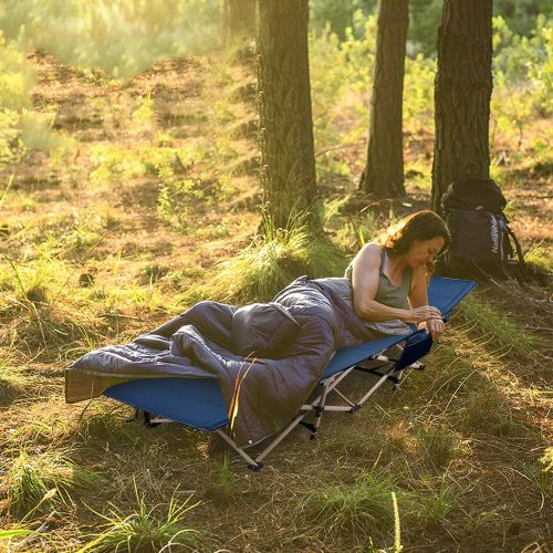  [아마존베스트]REDCAMP Folding Camping Cots for Adults 500lbs, Double Layer Oxford Strong Heavy Duty Wide Sleeping Cots for Camp Office Use, Portable with Carry Bag