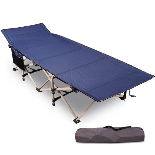  REDCAMP Folding Camping Cots for Adults Heavy Duty, 28 - 33 Extra Wide Sturdy Portable Sleeping Cot for Camp Office Use, Blue Gray Green