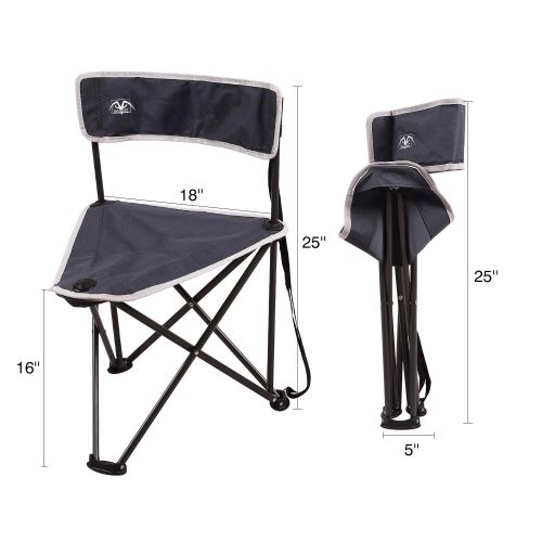  REDCAMP Lightweight Tripod Camping Chair with Back, 2-Pack/5-Pack Folding Portable Tripod Seat Stool with Shoulder Strap, Perfect for Outdoor Traveling