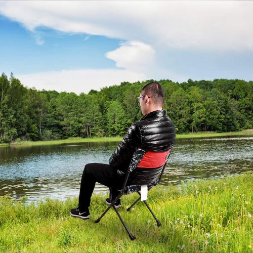  REDCAMP Lightweight Tripod Camping Chair with Back, 2-Pack/5-Pack Folding Portable Tripod Seat Stool with Shoulder Strap, Perfect for Outdoor Traveling