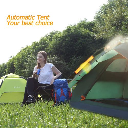  REDCAMP 2-4 Person Instant Tent for Camping, Waterproof Automatic Popup Tent 3 Season for Family Outdoor Backpacking Travel