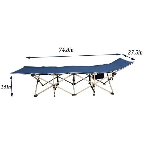  REDCAMP KARMAS PRODUCT Folding Camping Bed Outdoor Portable Military Cot Sleeping Hiking Travel Easy to Carry and Store Super Sturdy Titanium Alloy Frame