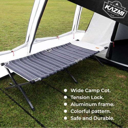  REDCAMP Kazmi Wide Camp Cot  Lightweight Folding Outdoor Bed with Durable Carry Bag Perfect for Camping, Backpacking, Traveling
