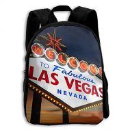 REDCAR Welcome To The Las Vegas Sign School Backpack Children Shoulder Daypack Kid -