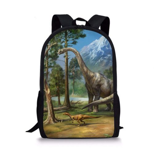  REDCAR List of Dinosaurs Print Backpack For Child Girls Kids Book School Bags Brachiosaurus