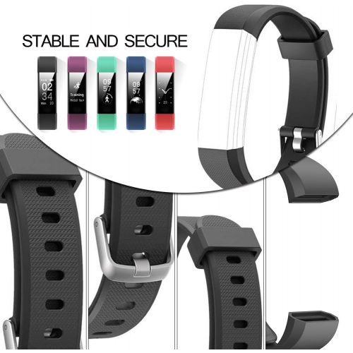  [아마존베스트]Replacement Band for ID115U, 2 Pack REDGO ID115 U and ID115U HR Replaceable Strap Length Adjustable for Smart Bracelet Fitness Tracker, Black Blue