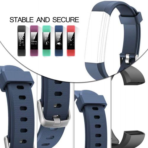  [아마존베스트]Replacement Band for ID115U, 2 Pack REDGO ID115 U and ID115U HR Replaceable Strap Length Adjustable for Smart Bracelet Fitness Tracker, Black Blue