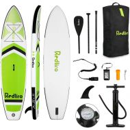 REDLIRO Inflatable Stand Up Paddle Board, Surfuring SUP with Accessories & Backpack, Non-Slip Deck, Phone Pouch, Paddle and Hand Pump for Water Yoga&Fishing