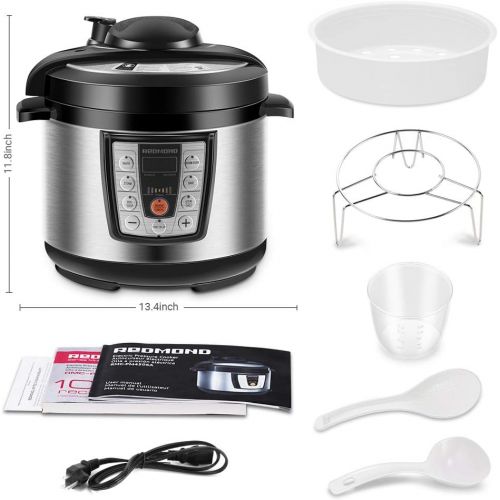  [아마존 핫딜] REDMOND Electric Pressure Cooker, 5 Quart Multicooker, 6-in-1 Multi-use Programmable for Slow Cooker, Rice Cooker, Saute,Steamer, and Warmer, Stainless Steel Inner Pot, PM4506A