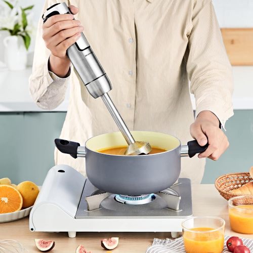  [아마존베스트]REDMOND Immersion Hand Blender, 3-in-1 8-Speed Stick Blender with Milk Frother, Egg Whisk for Smoothies, Coffee Milk Foam, Puree Baby Food, Sauces and Soups, HB004