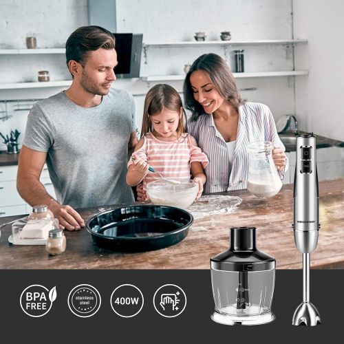  [아마존베스트]REDMOND Immersion Hand Blender, 5-in-1 Hand Blender 12 Speed Stick Blender with 500ml Food Grinder, BPA-Free, 600ml Container, Milk Frother,Egg Whisk,Puree Infant Food