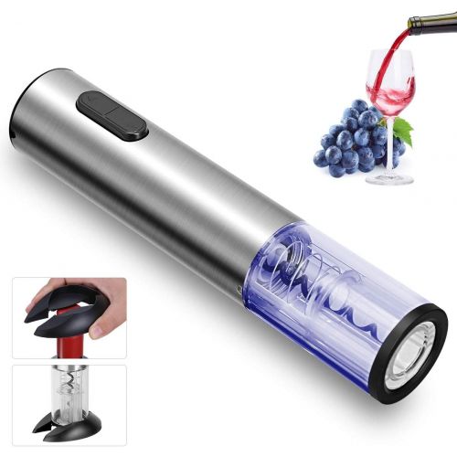  [아마존베스트]REDMOND Electric Wine Opener, Rechargeable Cordless Stainless Steel Automatic Corkscrew Wine Opener with Foil Cutter Base, Cork Remover for Wine Bottle LED Indicator Light for Home