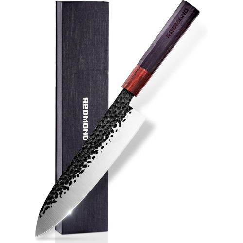  REDMOND Chef’s Knife Gyuto 8 inch Kitchen Knife 9CR18MoV Super Sharp Cooking Knife Sushi Knife with Ergonomic Handle, Gift Box