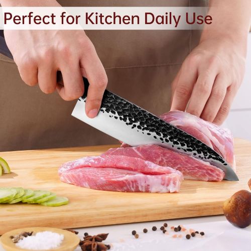  REDMOND Chef’s Knife Gyuto 8 inch Kitchen Knife 9CR18MoV Super Sharp Cooking Knife Sushi Knife with Ergonomic Handle, Gift Box