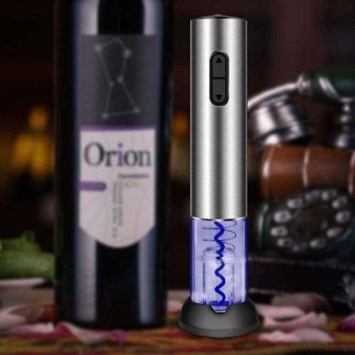  [아마존베스트]REDMOND Electric Wine Opener, Rechargeable Cordless Stainless Steel Automatic Corkscrew Wine Opener with Foil Cutter Base, Cork Remover for Wine Bottle LED Indicator Light for Home