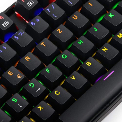  [아마존베스트]Redragon K552 Mechanical Gaming Keyboard 60% Mini TKL Keyboard with Red Switch 87 Keys for PC Gaming (Rainbow Illuminated - DE QWERTZ)