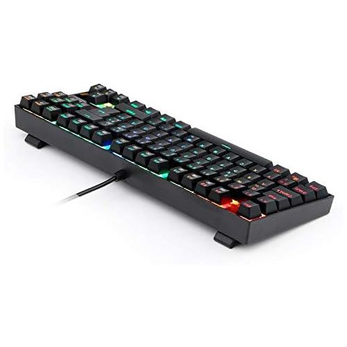  [아마존베스트]Redragon K552 Mechanical Gaming Keyboard 60% Mini TKL Keyboard with Red Switch 87 Keys for PC Gaming (RGB Illuminated - DE QWERTZ)